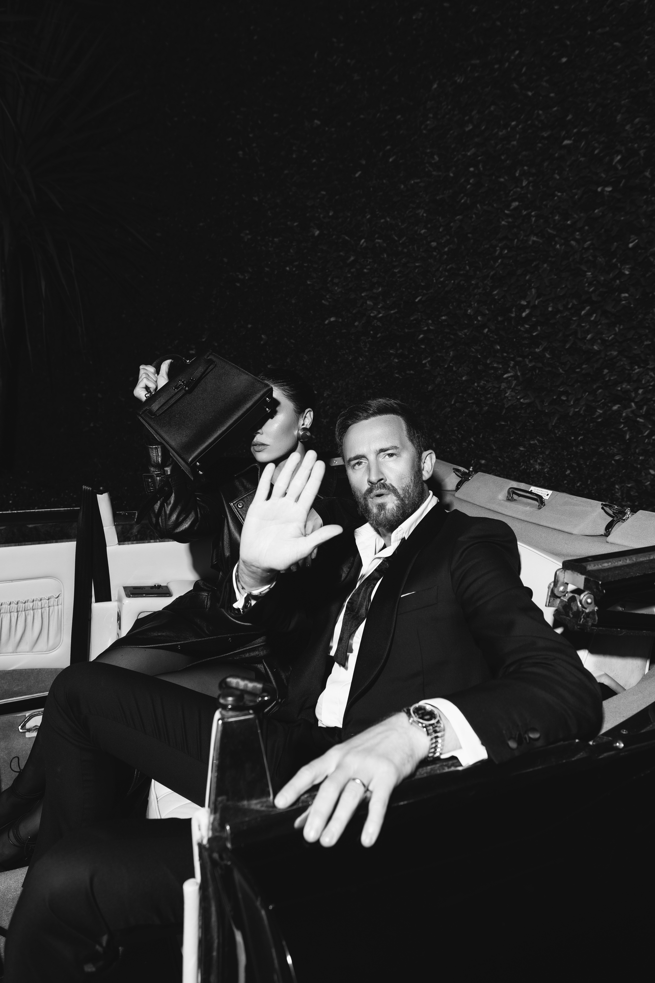 High-end fashion campaign retouching for photographers, luxury brands and magazines — cinematic black and white editorial post-production