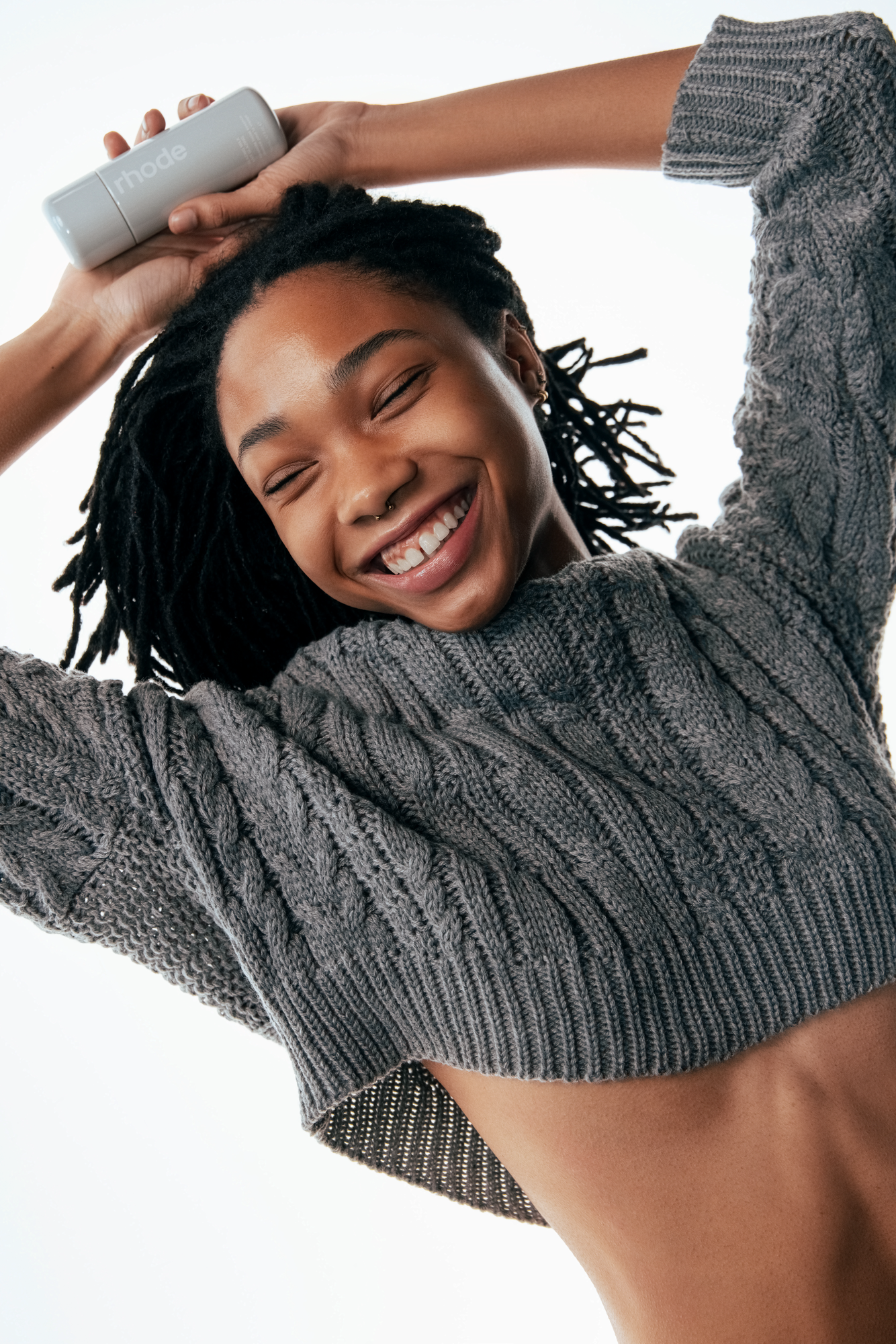 Skincare and cosmetics campaign retouching for beauty brands and photographers — natural skin texture, product-on-model editorial