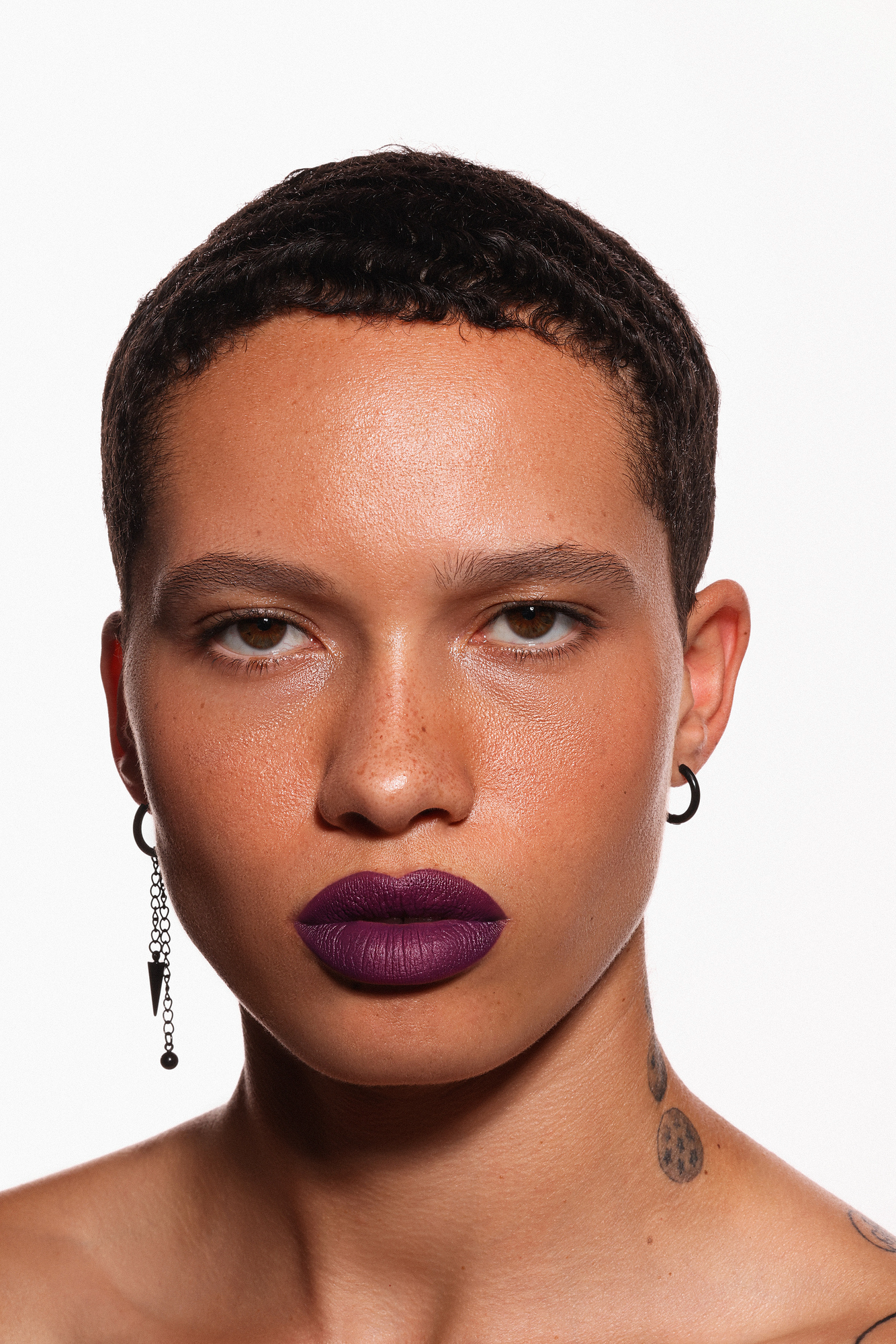 After high-end beauty retouching — natural skin texture